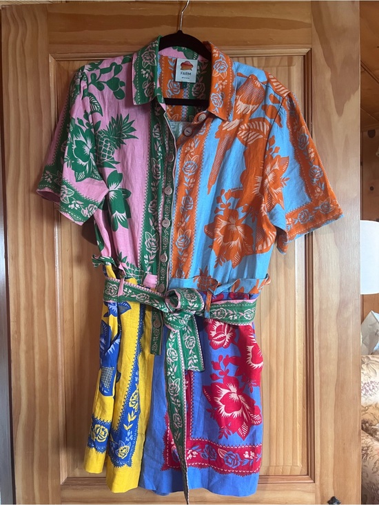 FARM Rio Pants - FARM Rio Lace Garden Mix Scarves Romper